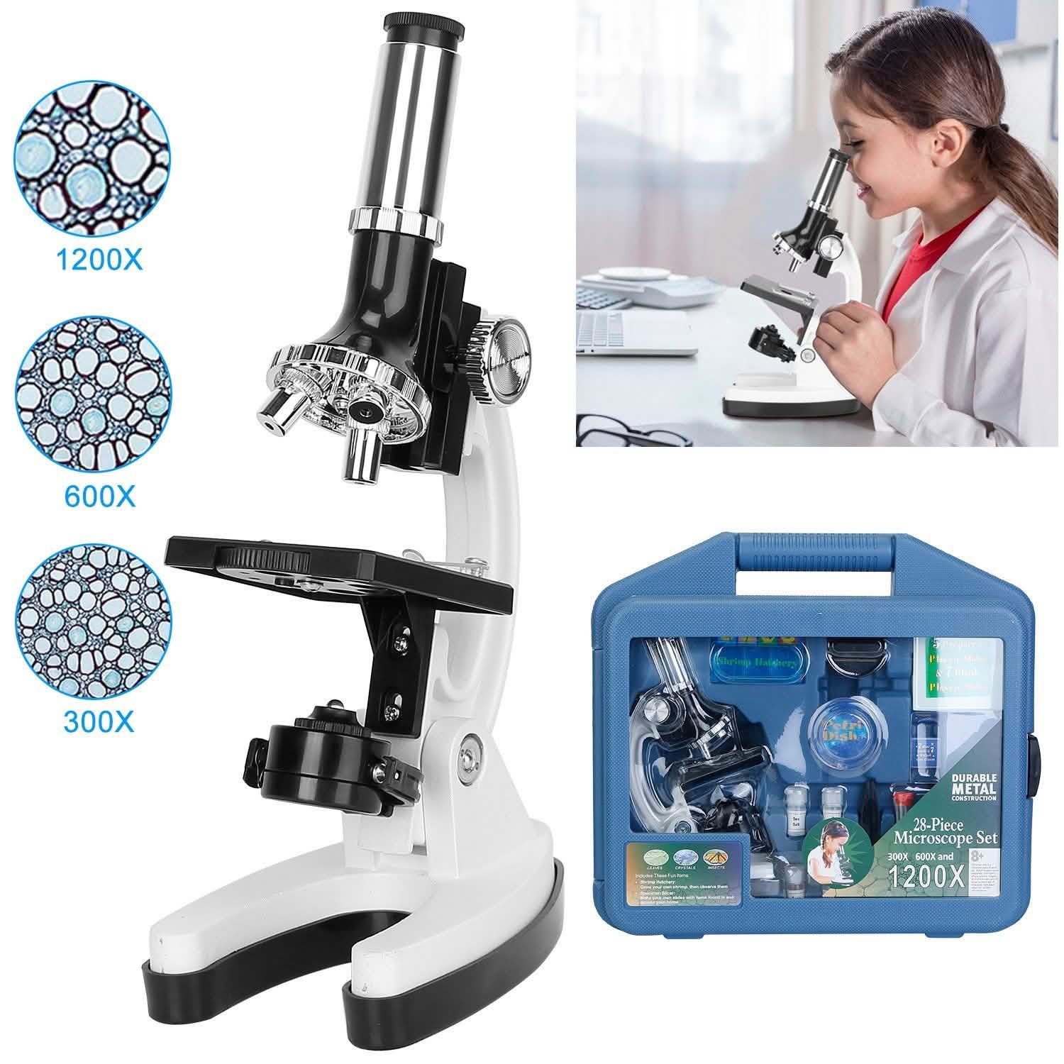 28-Pieces: Kid Microscope Set Experimental Observation Monocular Toys & Games - Tophatter Daily Deals