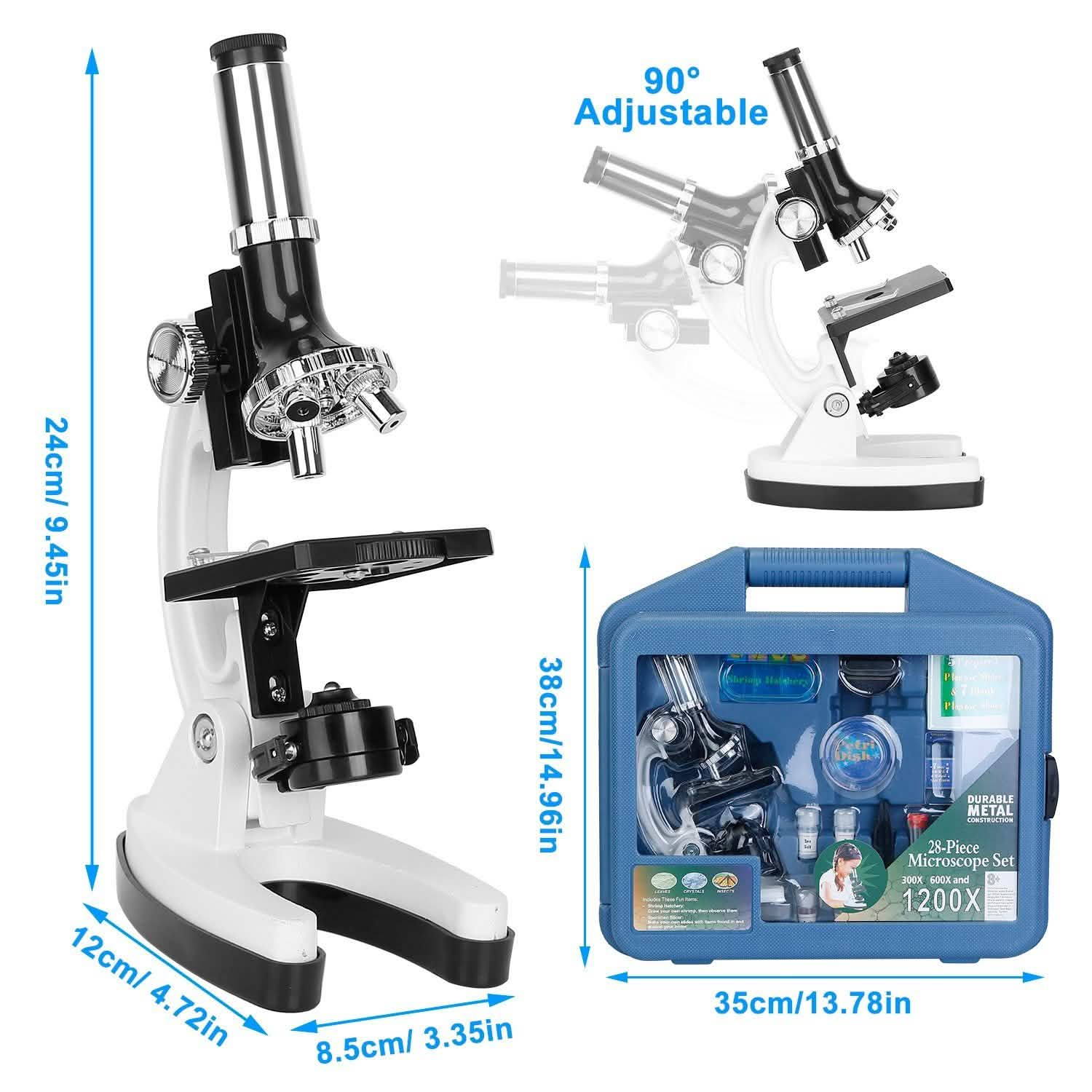 28-Pieces: Kid Microscope Set Experimental Observation Monocular Toys & Games - Tophatter Daily Deals