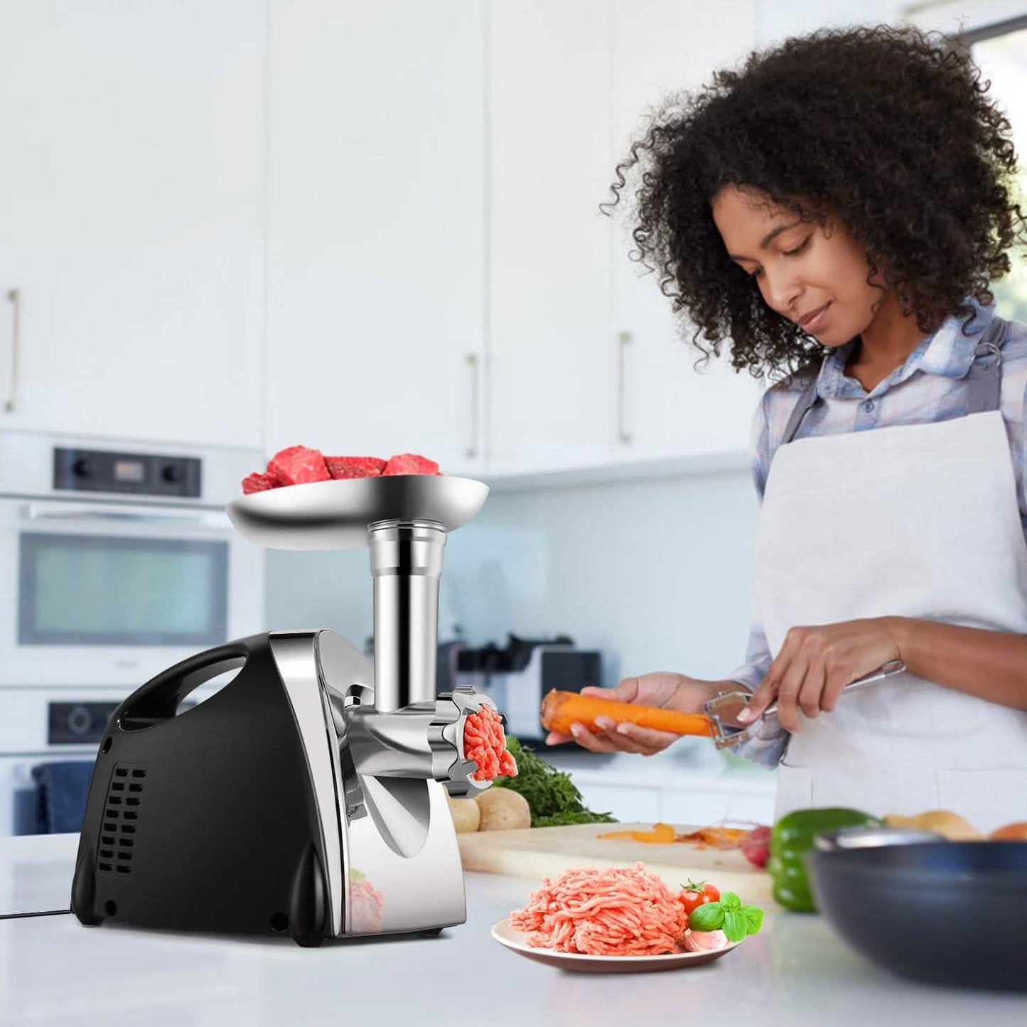 2800W Electric Meat Grinder Set Kitchen Appliances - Tophatter Daily Deals