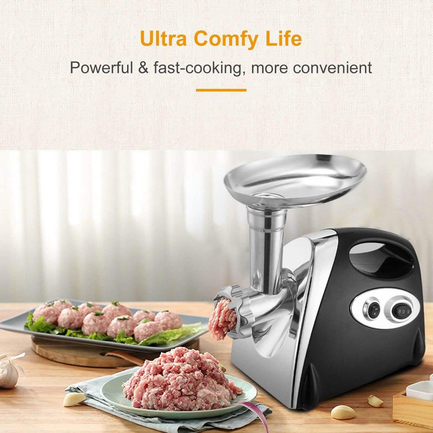 2800W Electric Meat Grinder Set Kitchen Appliances - Tophatter Daily Deals