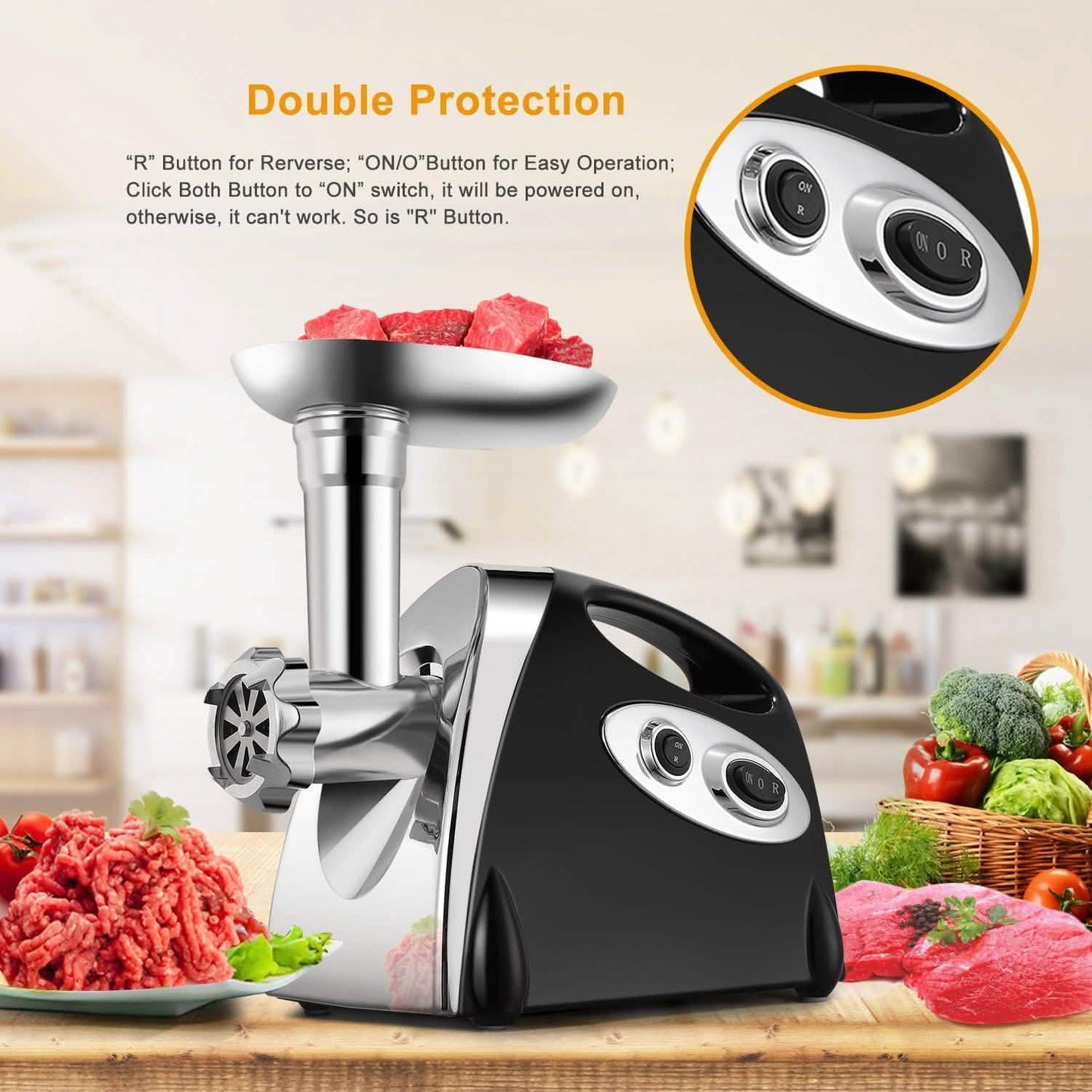 2800W Electric Meat Grinder Set Kitchen Appliances - Tophatter Daily Deals