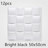3D solid background wall panel Bright BlackA12pc 50X50 0 - Tophatter Daily Deals