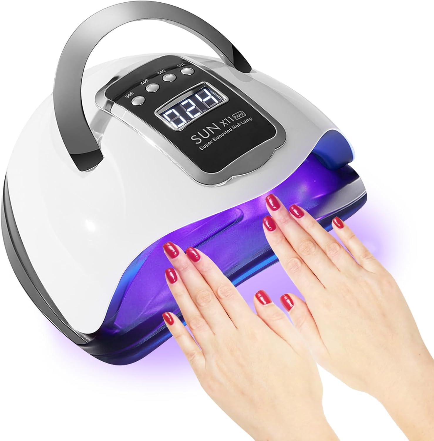 Nail Gel Dryer - 280W Nail Lamp 66 LED UV Tool Professional Polish Dryer Gel Acrylic Curing Lights Health & Beauty - Tophatter Daily Deals