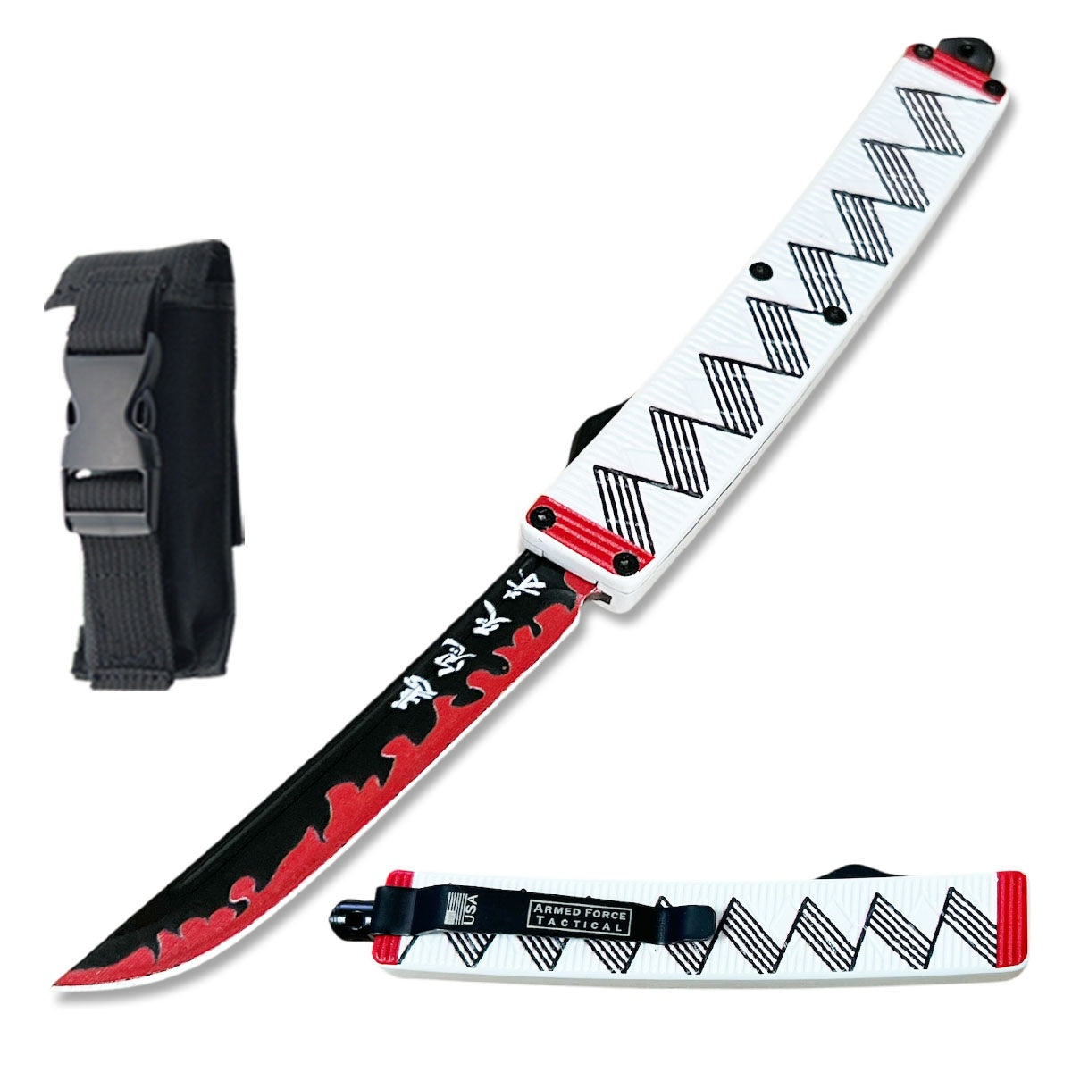 8.5" Demon Killer Anime Katana Style Automatic OTF Out the Front Knife - TOPHATTER'S ARMORY DEALS Collectible Weapons - Tophatter Daily Deals