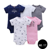 Baby Short Climb 5-piece Romper Boys and Girls Cotton One-piece Rompers 17Style Q5pcs 0 - Tophatter Daily Deals