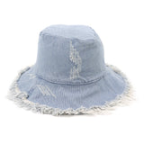 Big edge dome straw hat Sky blue 0 - Tophatter Daily Deals