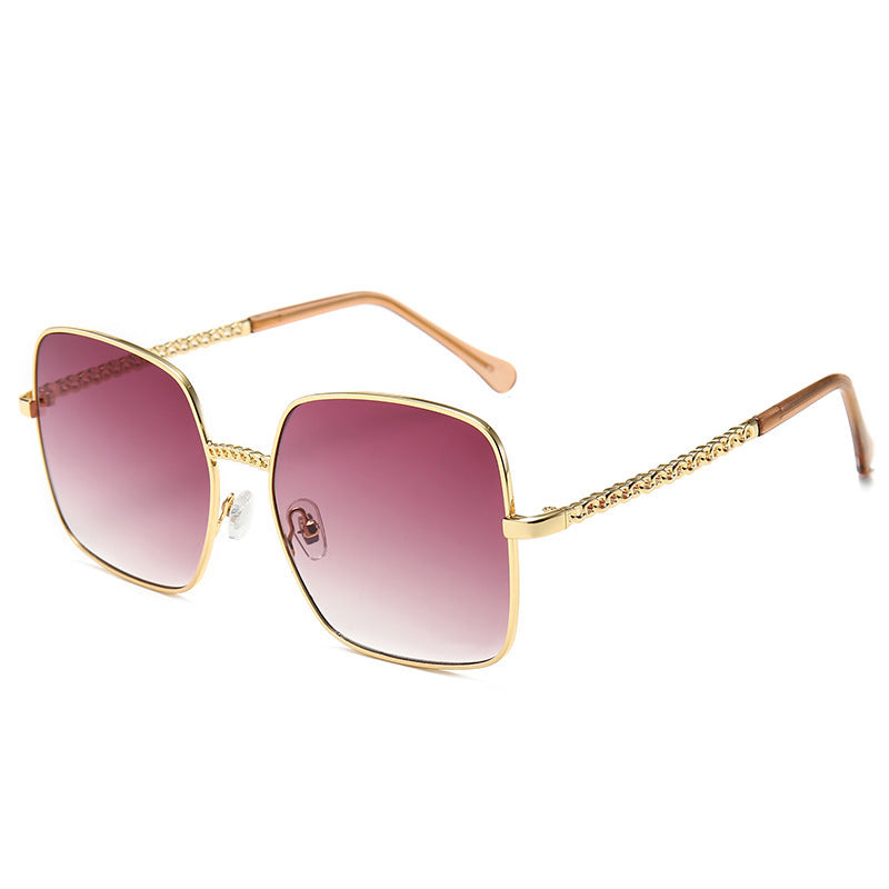 Big frame net red sunglasses Purple 0 - Tophatter Daily Deals