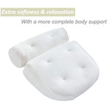 6 suction cups bath pillow 3D net bathtub pillow 0 - Tophatter Daily Deals