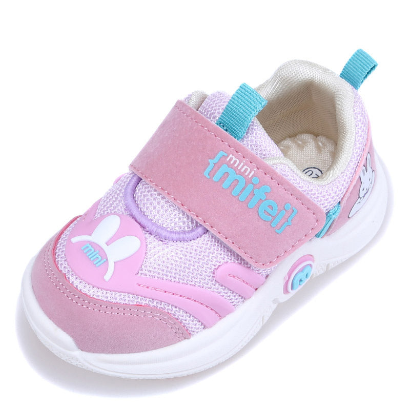 Breathable mesh shoes and children's shoes, baby non-slip toddler shoes, functional shoes Pink purple 0 - Tophatter Daily Deals