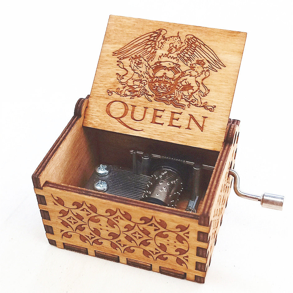Antique Carved Wooden Hand Crank Spirited Away Music Box Christmas Gift Birthday Gift Party Decoration Music box 0 - Tophatter Daily Deals
