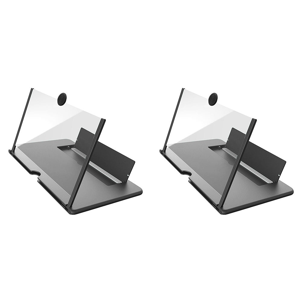 3D Screen Magnifier Signal Booster Mobile Screen Lightweight Foldable Magnifying Glass 2pc black 0 - Tophatter Daily Deals