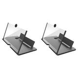 3D Screen Magnifier Signal Booster Mobile Screen Lightweight Foldable Magnifying Glass 2pc black 0 - Tophatter Daily Deals