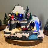 Traditional Christmas Village Scene | LED Light-Up Ornament with Movement - 20cm Ornament - Tophatter Daily Deals