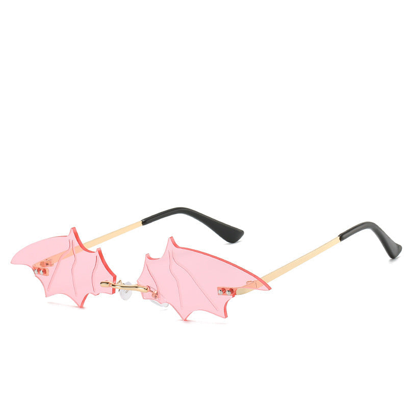 Bat shape personalized glasses Gold powder 0 - Tophatter Daily Deals