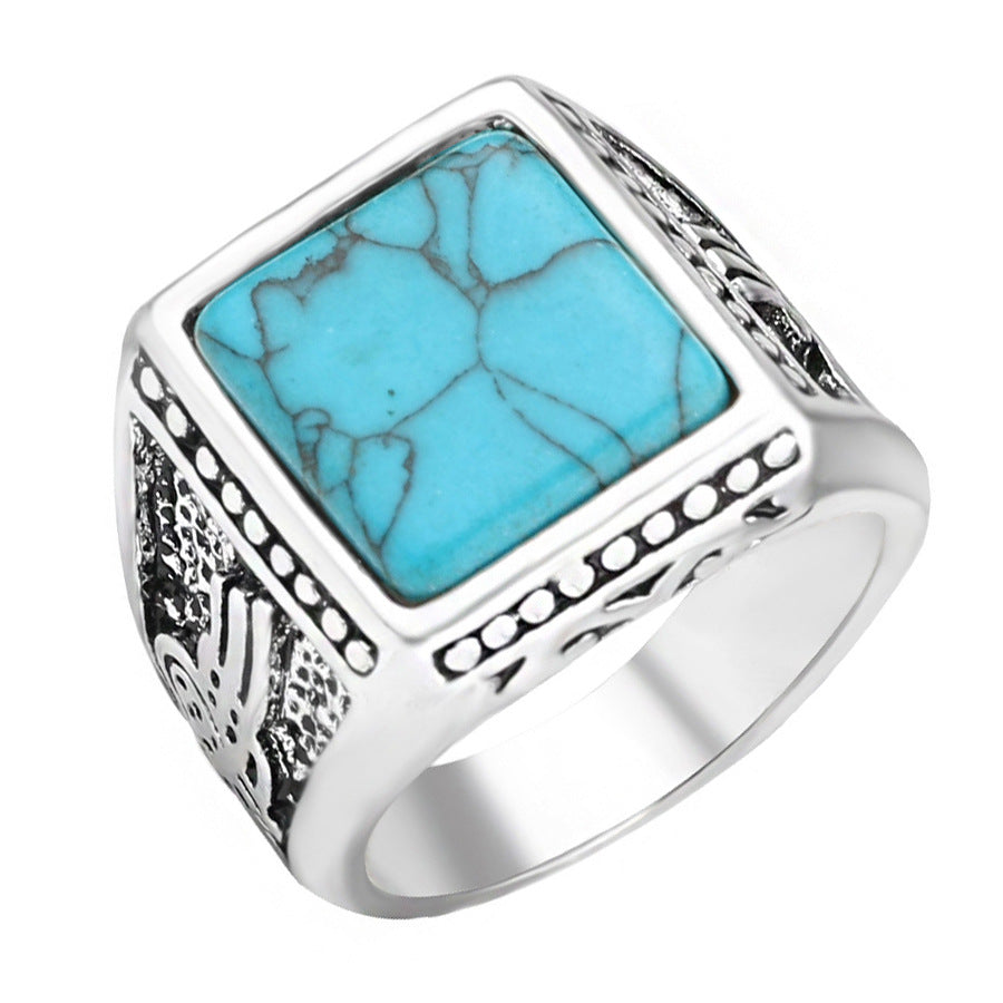 Atmospheric Fashion Resin Ethnic Retro Jewelry Blue 0 - Tophatter Daily Deals