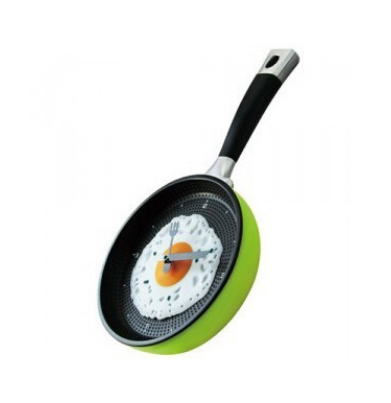 Boiled egg pot wall clock Green 0 - Tophatter Daily Deals