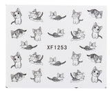 1 Sheet Cat Nail Art Sticker 0 - Tophatter Daily Deals
