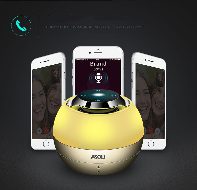 Bluetooth speaker colorful lights subwoofer wireless mobile phone mini audio card portable 0 - Tophatter Daily Deals