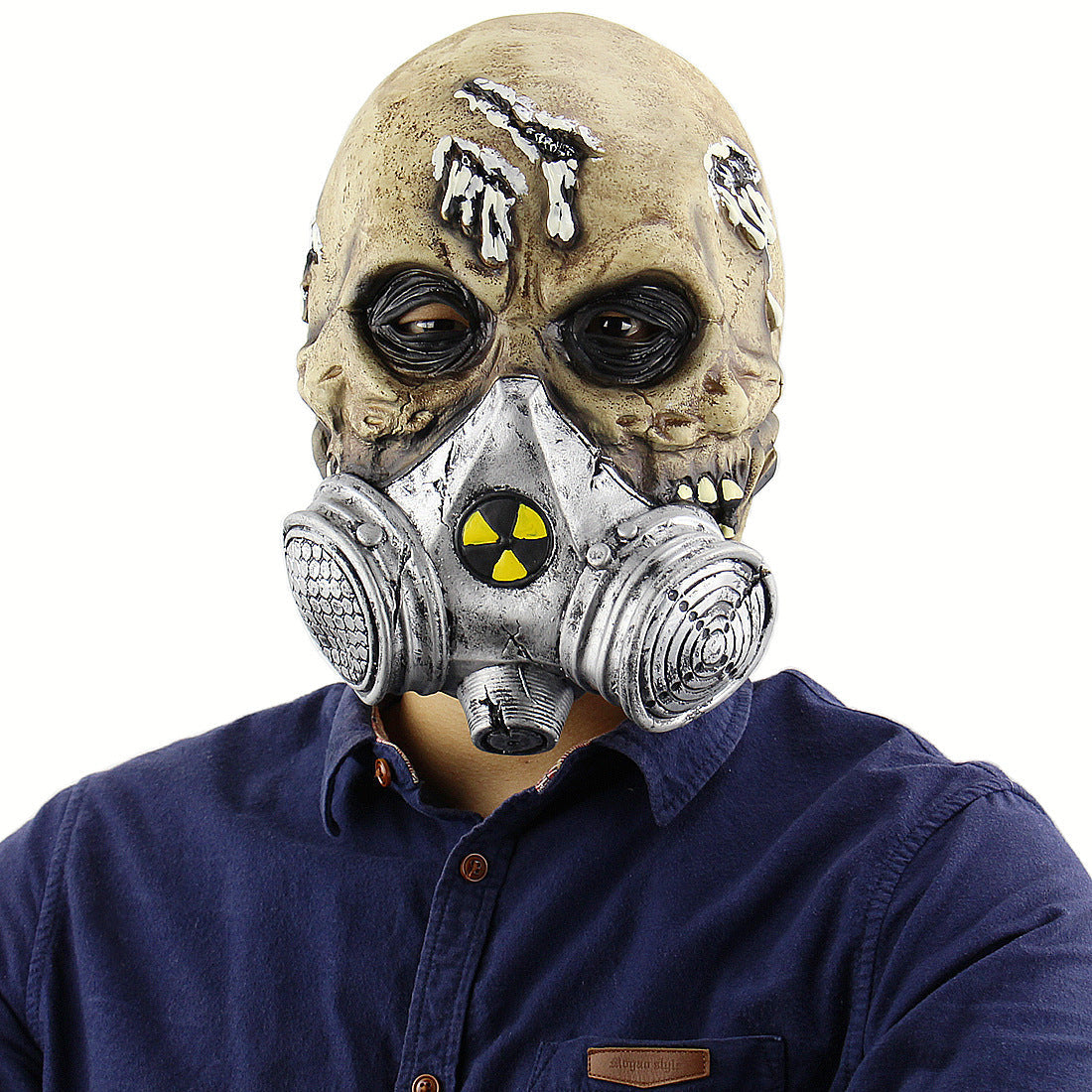 Halloween Zombie Mask Realistic Latex Cosplay Haunted 6 3D Changing Face Moving Picture Frame - Tophatter Daily Deals