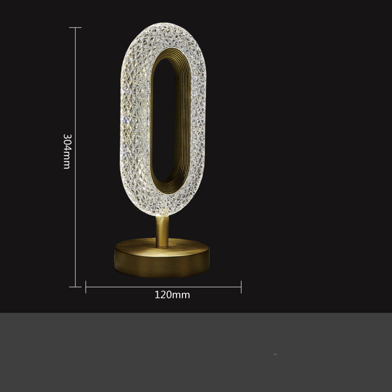 Acrylic Table Lamp With Led Crystal Light VD88070 1T 8w Tricolor 0 - Tophatter Daily Deals