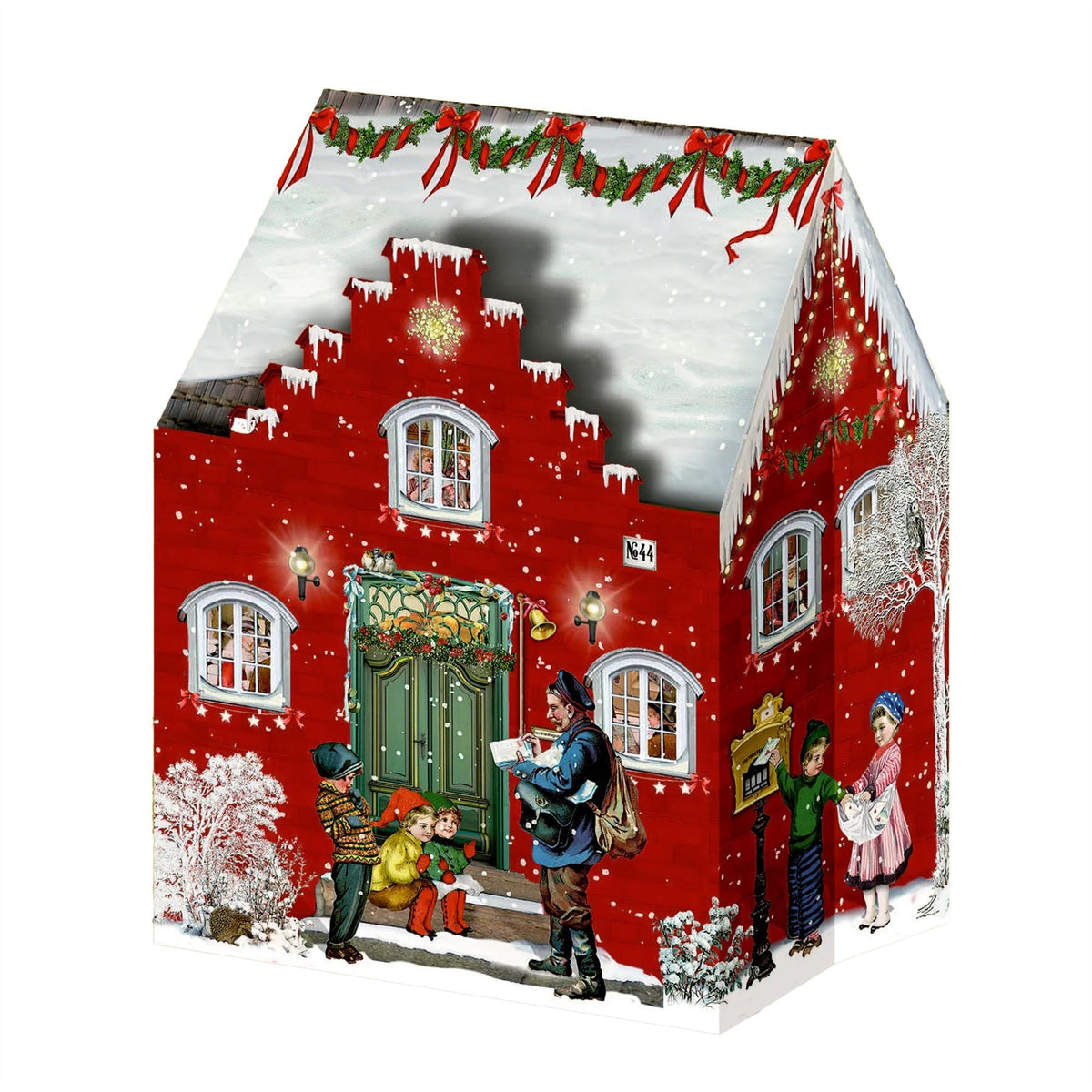 Mini Pop-up Christmas Advent Calendar House with 24 Glittery Doors & Envelope Advent Calendar - Tophatter Daily Deals