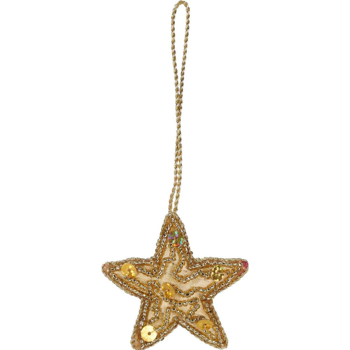 Set of 3 Christmas Tree Hanging Decorations | Gold Baubles Star Tree Heart Baubles - Tophatter Daily Deals
