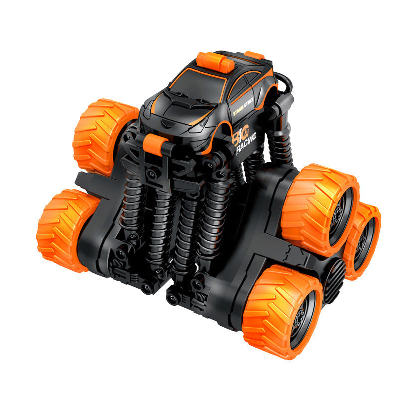 Boy Tumbling Stunt Car Remote Control Off-road Tipping Climbing Car Orange 0 - Tophatter Daily Deals
