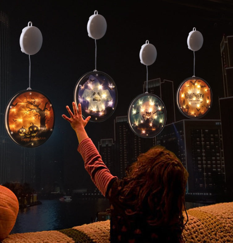 Halloween LED Lantern 160mm PVC Decor, IP44 Spooky Glow 3D Changing Face Moving Picture Frame - Tophatter Daily Deals