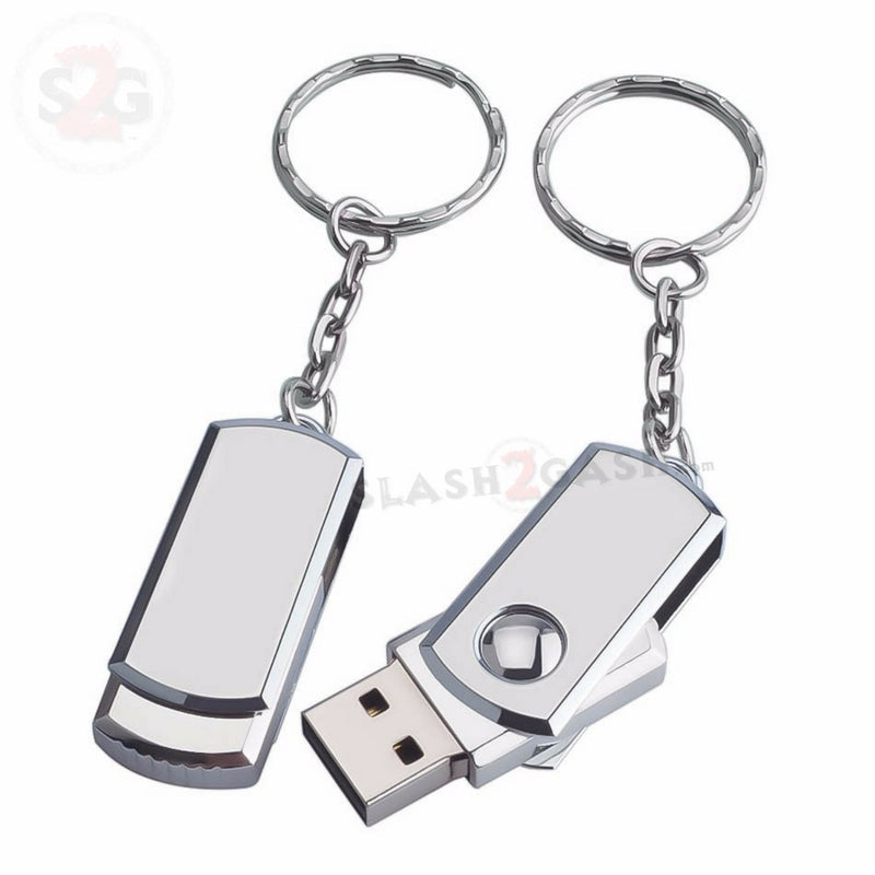 Mini Metal Rotary USB Flash Drive 2.0 Key Chain Memory Stick 16/32/64gb USB Flash Drive - Tophatter Daily Deals
