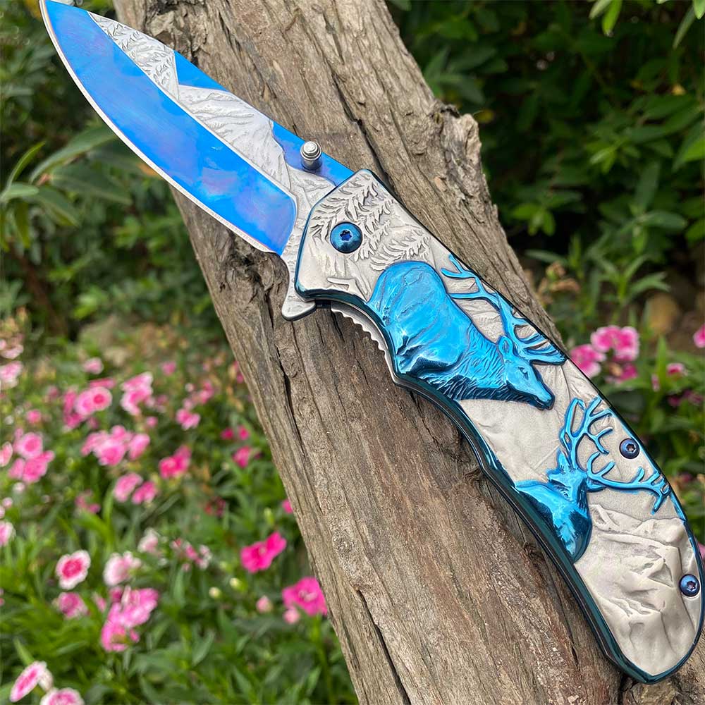 Fantastic Reindeer Folding Knife - Tophatter Daily Deals