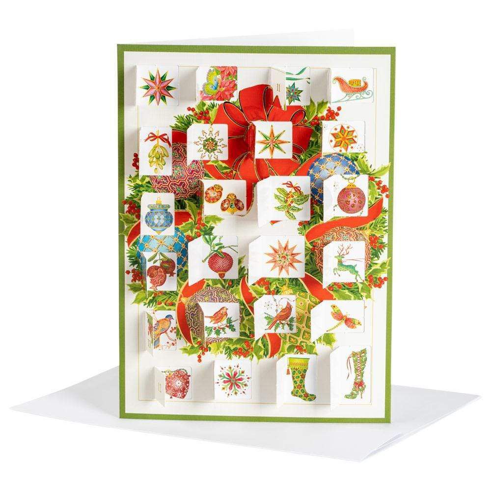 Imperial Wreath Advent Calendar Card with Envelope | Christmas Advent Calendar Advent Calendar - Tophatter Daily Deals