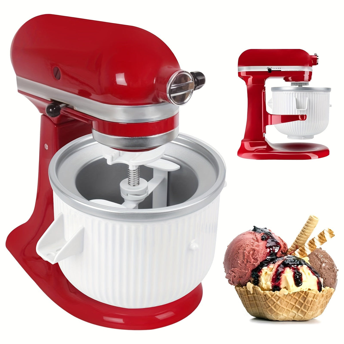 Ice Cream Attachment with Stand Mixers Appliances > Kitchen Appliances > Ice Makers - Tophatter Daily Deals