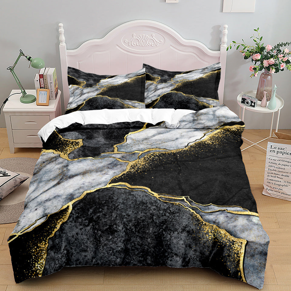 Bedding Home Textile Quilt Cover Three Piece Set L 0 - Tophatter Daily Deals