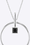 Black Zircon 925 Sterling Silver Necklace Necklaces - Tophatter Daily Deals