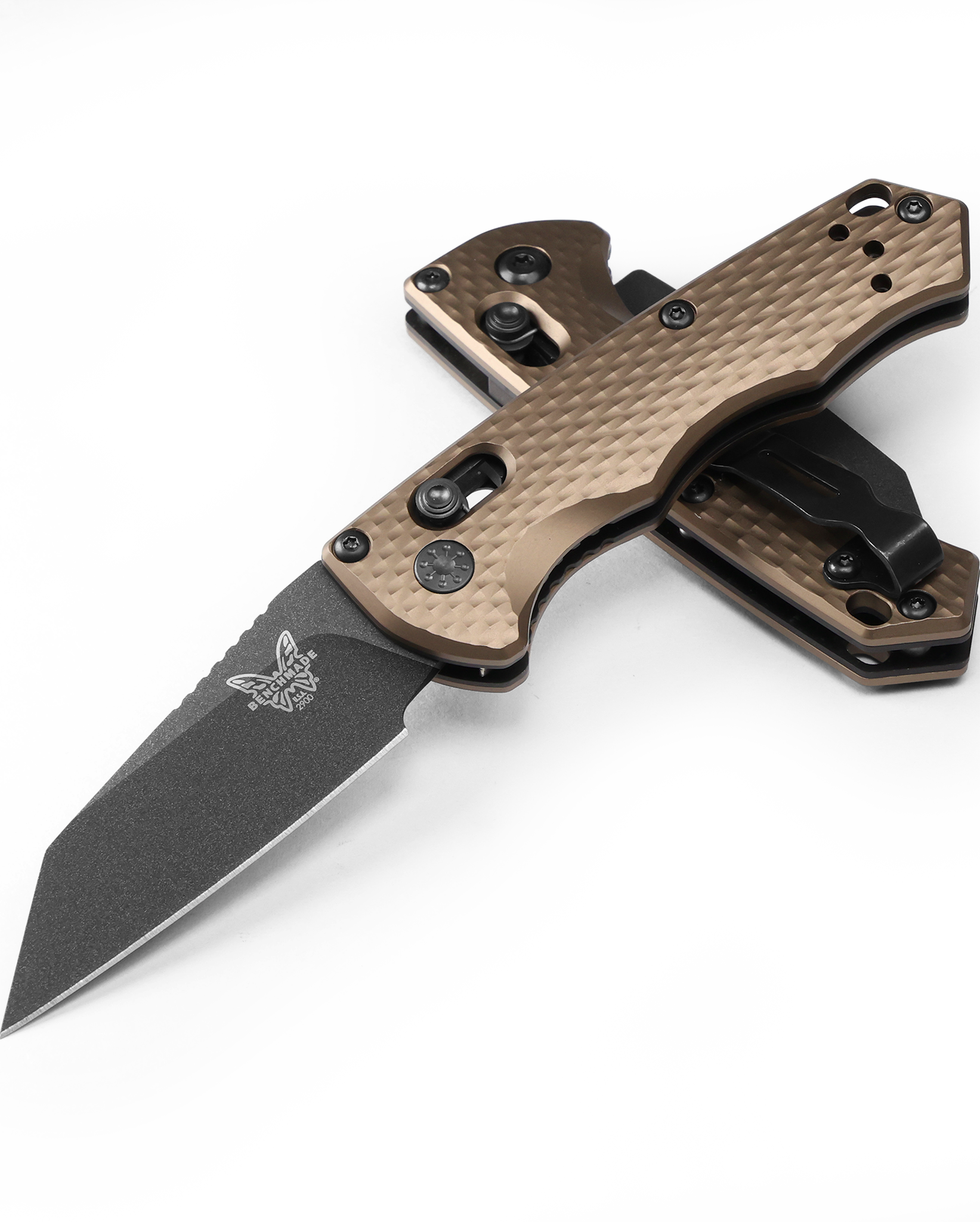 Benchmade Auto Immunity - CPM-M4 Blade - FDE Aluminum Handle - 2900BK-1 Knives - Tophatter Daily Deals