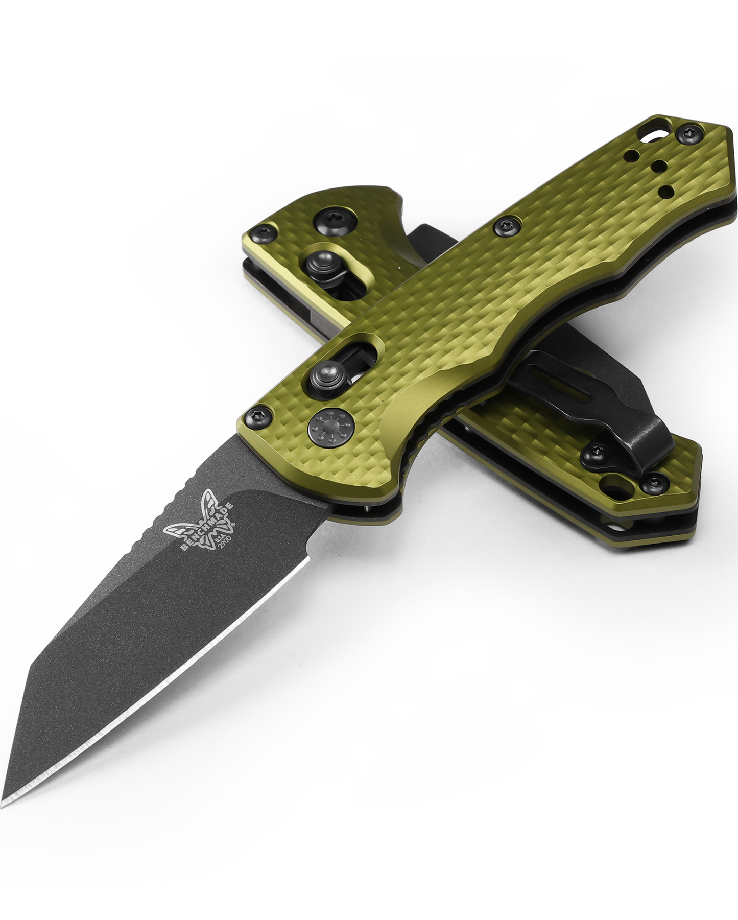 Benchmade Auto Immunity - CPM-M4 Blade - Woodland Green Aluminum Handle - 2900BK-2 Knives - Tophatter Daily Deals