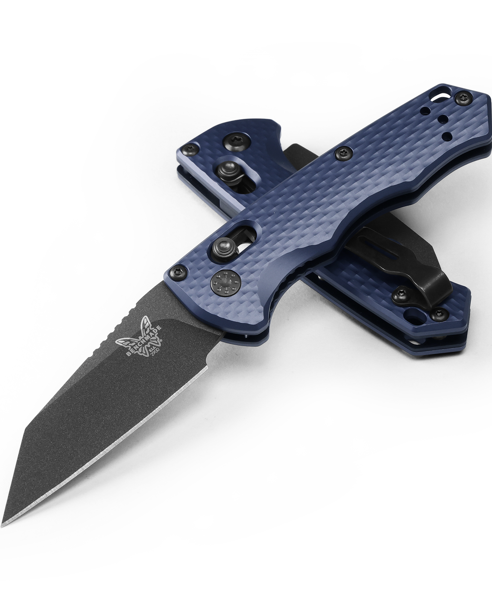 Benchmade Auto Immunity - CPM-M4 Blade - Crater Blue Aluminum Handle - 2900BK Knives - Tophatter Daily Deals