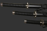 Black Dragon Display (Straight) Katana Triple Set