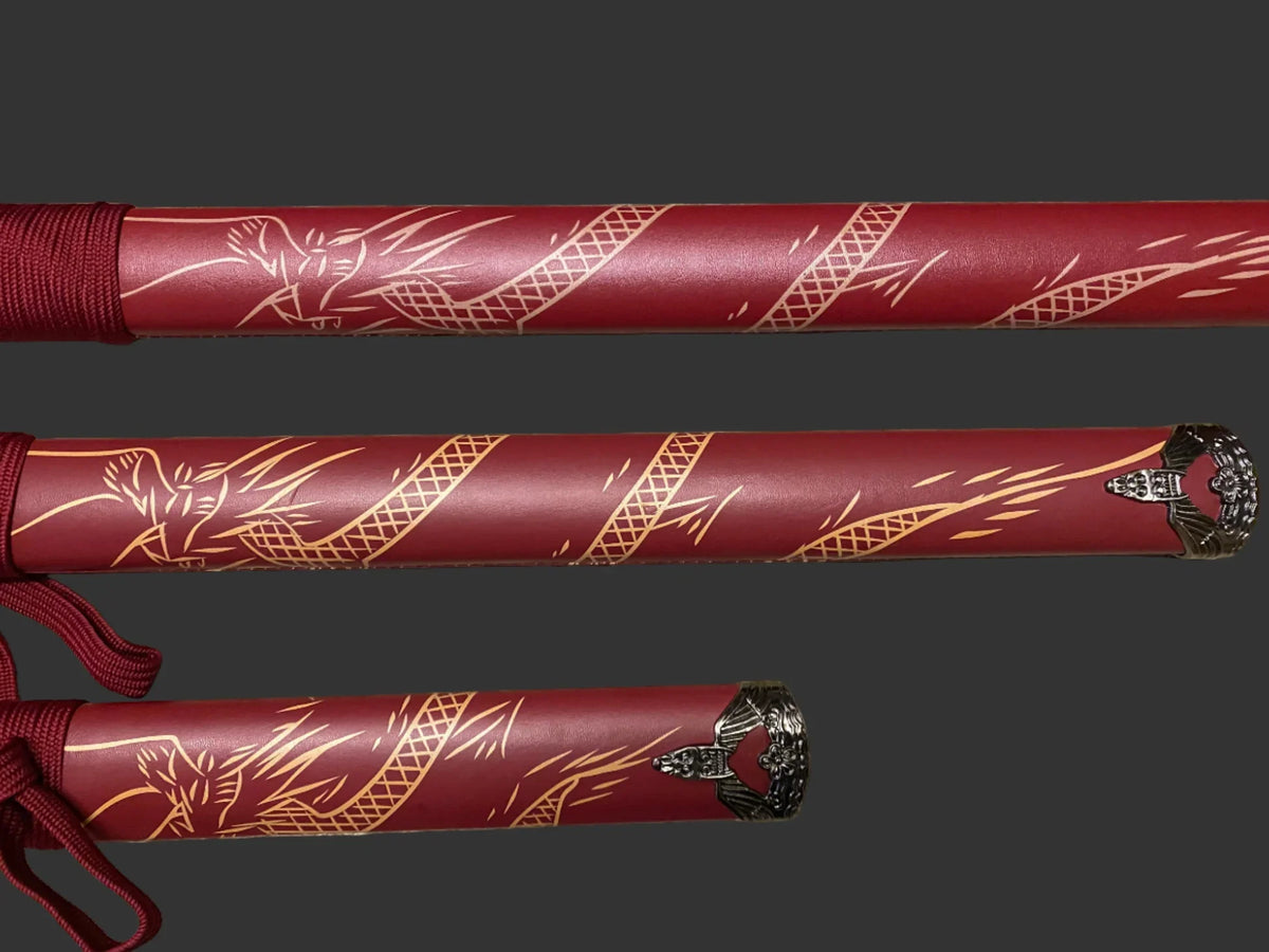 Red Dragon Display (Straight) Katana Triple Set Katana - Tophatter Daily Deals