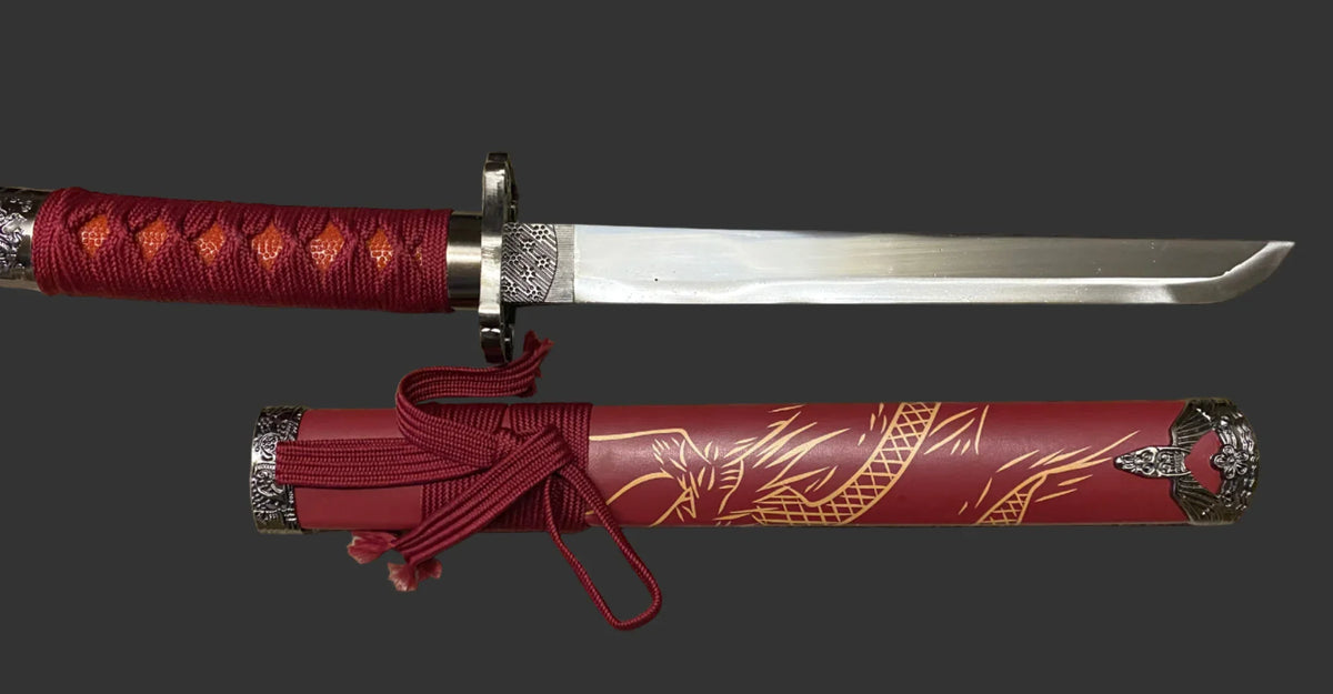 Red Dragon Display (Straight) Katana Triple Set Katana - Tophatter Daily Deals