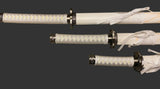 White Dragon Display (Straight) Katana Triple Set Katana - Tophatter Daily Deals