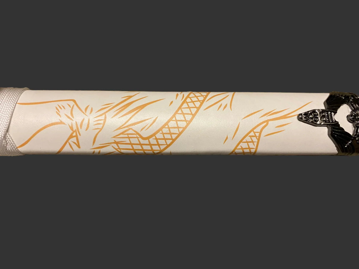 White Dragon Display (Straight) Katana Triple Set Katana - Tophatter Daily Deals