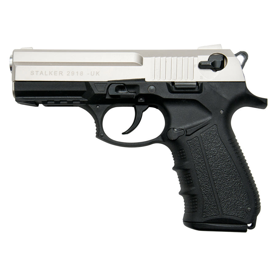 Stalker 2918 Satin Finish - 9mm Blank Firing Replica Zoraki Gun - Tophatter's Guns'N'Weapons Store Collectible Weapons - Tophatter Daily Deals