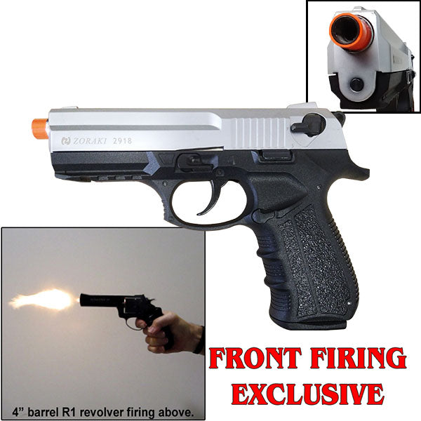 Zoraki 2918 Blank Firing Gun Silver - Front Firing 9mm Blank Gun - Tophatter's Weapons'N'Deals blankgunstore - Tophatter Daily Deals