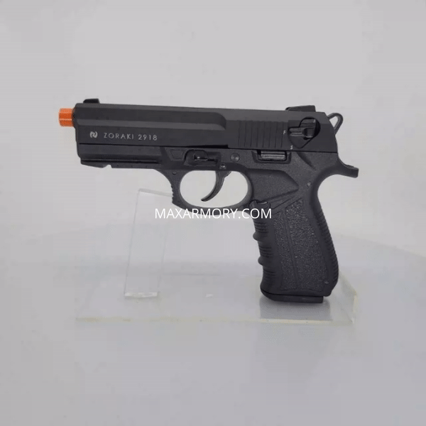 Zoraki 2918 9mm Blank Gun - Front-Firing Black - Tophatter's Weapons'N'Deals Blank Firing Replica Guns - Tophatter Daily Deals