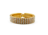 4 Row Tennis Bracelet Gold 0 - Tophatter Daily Deals