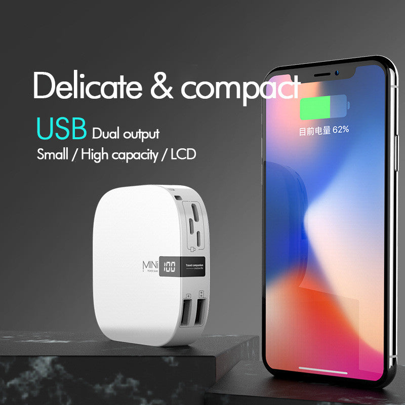 10000 mAh Mini Power Bank Fast Input Digital Display Powerbank 0 - Tophatter Daily Deals