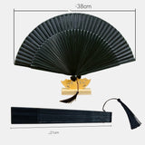 40 Square Women's Folding Fan Chinese Style Hanfu Accessories 0 - Tophatter Daily Deals