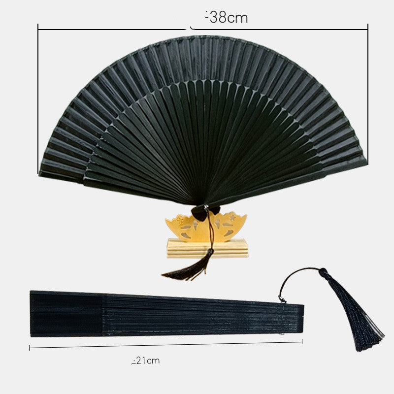 40 Square Women's Folding Fan Chinese Style Hanfu Accessories 0 - Tophatter Daily Deals