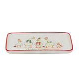 Christmas Quackers Ceramic Duck Plate | Festive Christmas Serving Dish 22x12cm Party Plates - Tophatter Daily Deals